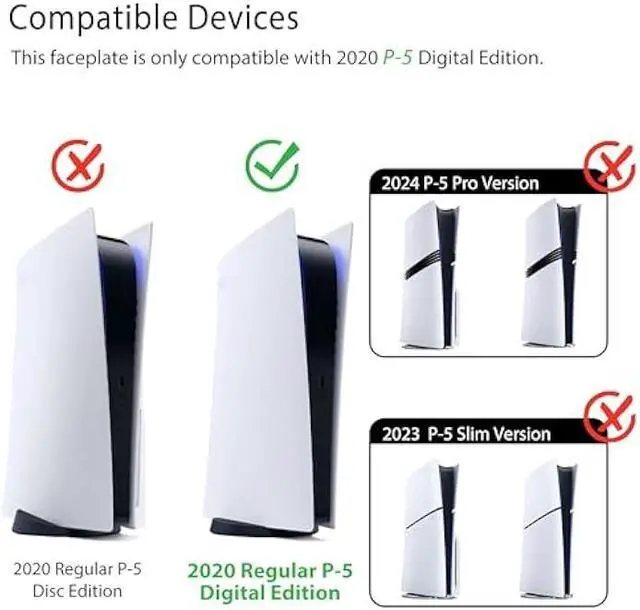 Alt view image 2 of 6 - Faceplate with RGB Light Strip for PS5 Digital Edition DOBEWINGDELOU 400+ Effects LED Light Ring Console Cover for PS5 Digital Edition DIY Decoration Kit Accessories Black