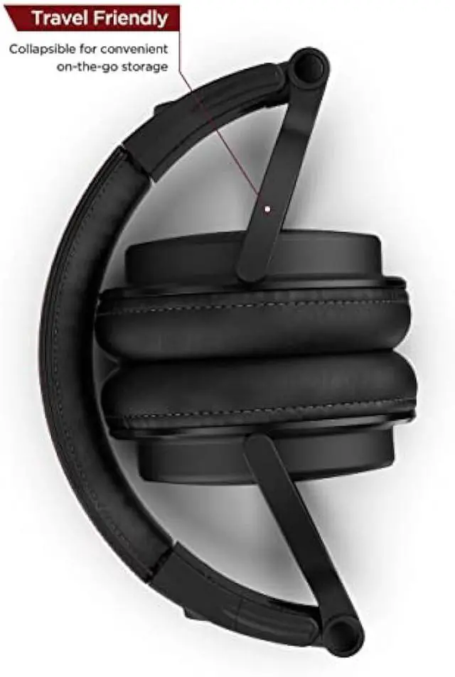 Alt view image 3 of 5 - Thore Over Ear iPhone Headphones with Lightning Connector (Apple MFi Certified)  Closed Back Studio DJ Monitor Earphones (50mm Neodymium Drivers) (V200 Black/Red)