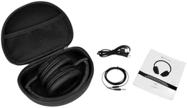 Alt view image 5 of 6 - Monoprice Wireless Over Ear Headphones - Active Noise Cancelling (ANC) Bluetooth 5.0, Extended Playtime, Qualcomm aptX Audio, 40mm Drivers, Black