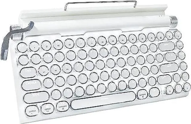 Main image of Adventurers Retro Typewriter Keyboard, 75% Layout 83 Keys Wireless Keyboard with Blue Switch,Bluetooth 5.0 and Multi-Device Switching,Vintage Punk Style,Hot-Swappable for PC/Laptops/Mac/ipad-White