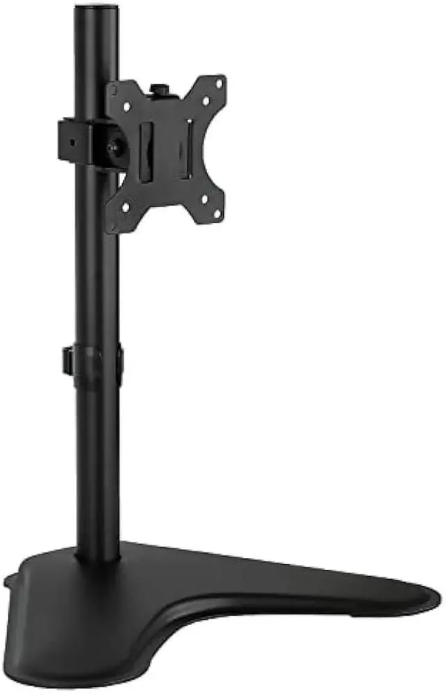 Alt view image 3 of 5 - Mount-It! Single Monitor Stand, Freestanding Desk Mount for 21.5-32 Inch Screens, VESA Compatible Desk Stand with Height Adjustable, Tilt, Swivel, and Rotation Features, Sturdy Base Supports 17.6 lbs