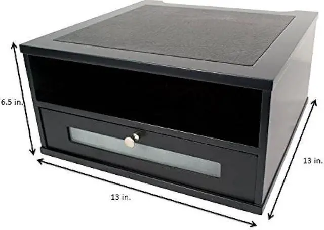 Alt view image 5 of 6 - Victor Midnight Black Collection 1175-5 Wood Monitor Stand/Riser