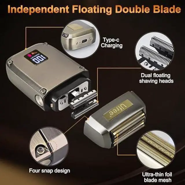 Alt view image 4 of 5 - Ufree Beard Trimmer, Hair Clippers Mens Shaver Electric Razor, Hair Trimmer for Men Cordless Barber Clippers and Trimmers Set, Hair Cutting Kit for Men Grooming Gifts