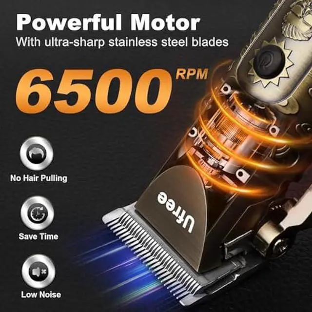 Alt view image 5 of 5 - Ufree Beard Trimmer, Hair Clippers Mens Shaver Electric Razor, Hair Trimmer for Men Cordless Barber Clippers and Trimmers Set, Hair Cutting Kit for Men Grooming Gifts