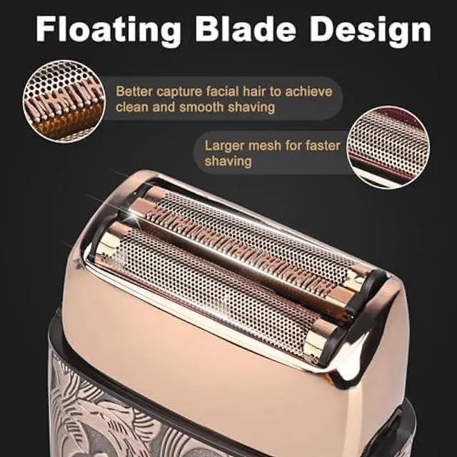 Alt view image 4 of 5 - Ufree Foil Shavers Electric Razor for Men, Beard Trimmer Grooming Shaving Kit, Hair Trimmer, Cordless Head Shavers for Bald Men Barber Clippers, Birthday Gifts for Him