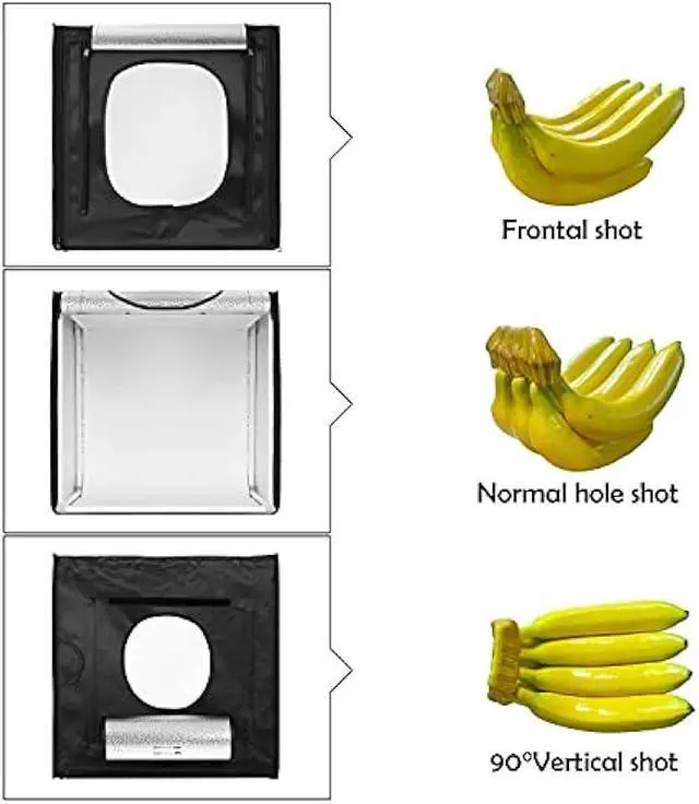 Alt view image 4 of 6 - Finnhomy Professional Portable Photo Studio Photo Light Studio Photo Tent Light Box Table Top Photography Shooting Tent Box Lighting Kit, 16 x 16 Cube