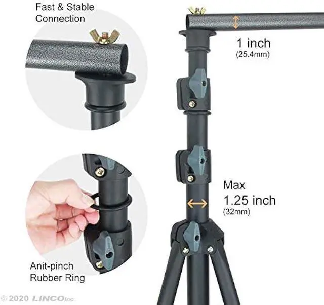 Alt view image 4 of 5 - LINCO Backdrop Stand for Parties 9×20 ft Heavy Duty Photography Video Studio Background Kit 4166 for Wedding Parties Photo Shooting