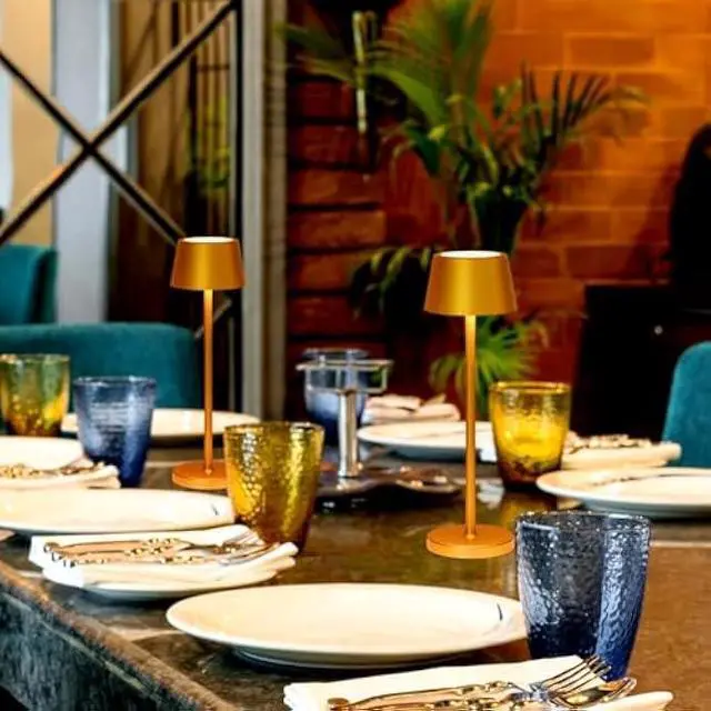 Alt view image 3 of 5 - Rechargeable Table Lamp Set of 2,with Touch Dimming and IP54 Waterproof Function Desk Lamp,Suitable for Indoor and Patio Lighting Gold 2 Pcs