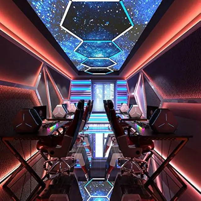 Alt view image 2 of 6 - Tangkula 46 Gaming Desk PC Computer Desk, Home Office Study Writing Table for Small Space, Black Gamer Workstation