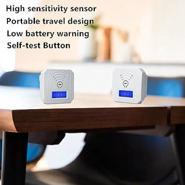Alt view image 5 of 6 - COOKSS Carbon Monoxide Detector 2 Pack,CO Gas Monitor Alarm with LCD Digital Display and Sound WarningBattery Powered High Accuracy CO Alarm for Home,Office,Warehouse