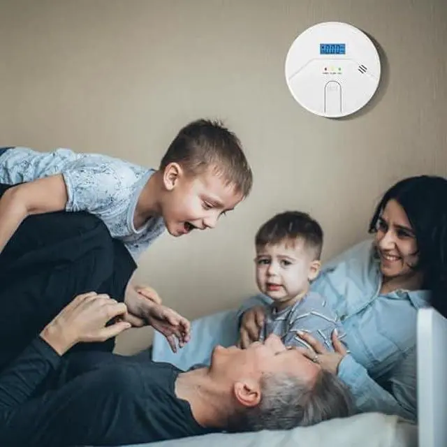 Alt view image 6 of 6 - 2Packs, Smoke and Carbon Monoxide Detector, LCD Digital Display, 2 in 1 Technology, Easy to Use, 85db Alarm, for Home and Kitchen