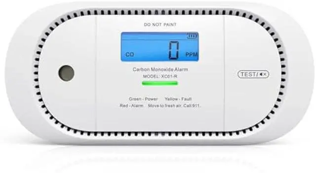 Main image of X-Sense Carbon Monoxide Detector Alarm with Digital LCD Display, Replaceable Battery CO Alarm Detector with Peak Value Memory, XC01-R