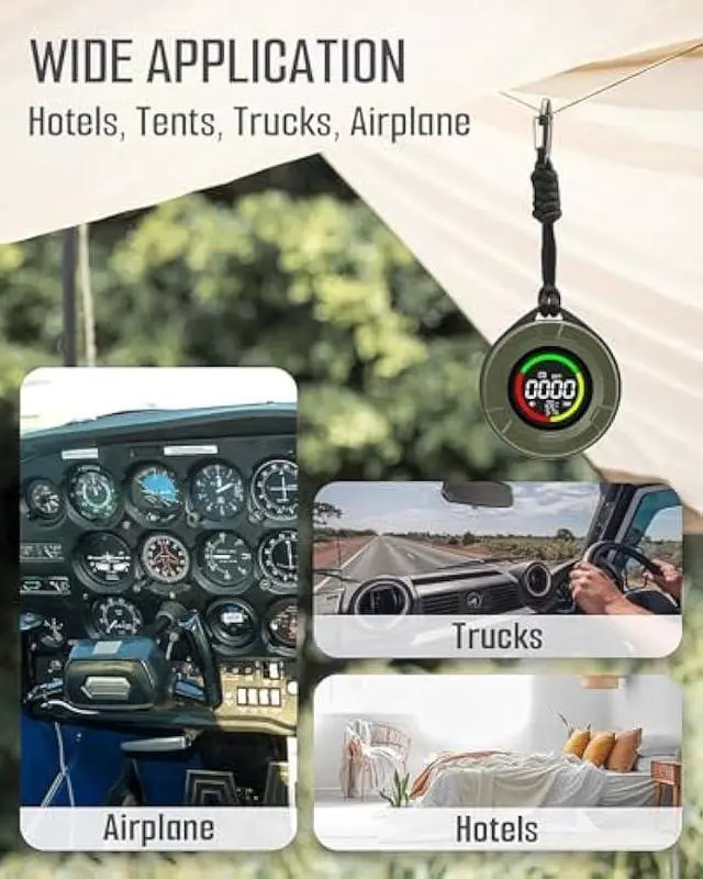 Alt view image 6 of 6 - DS-100 Portable Carbon Monoxide Detector for Travel, 140H Standby, CO Detector with Magnetic Back, 3-in-1 CO Monitor with Audible & Visual Alarm for Camping, Hotel, Car & RV