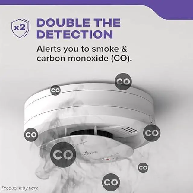 Alt view image 5 of 5 - Kidde Smoke & Carbon Monoxide Detector, AA Battery Powered, LED Warning Light Indicators, 30CUDR