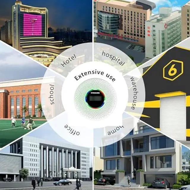 Alt view image 5 of 6 - 5 Pack Upgraded Combination Smoke and Carbon Monoxide Alarm Detector, Dual Sensor Smoke Alarm&Carbon Monoxide Detector (Includes Battery)