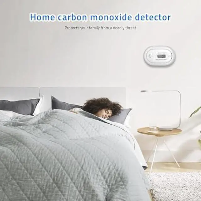 Alt view image 2 of 6 - Carbon Monoxide Detectors with 10-Year Battery, Digital LCD Display, LED Flashing Signal Lights Portable CO Monitor Alarm for Travel, RV, Home, and Depot (1 Pack)