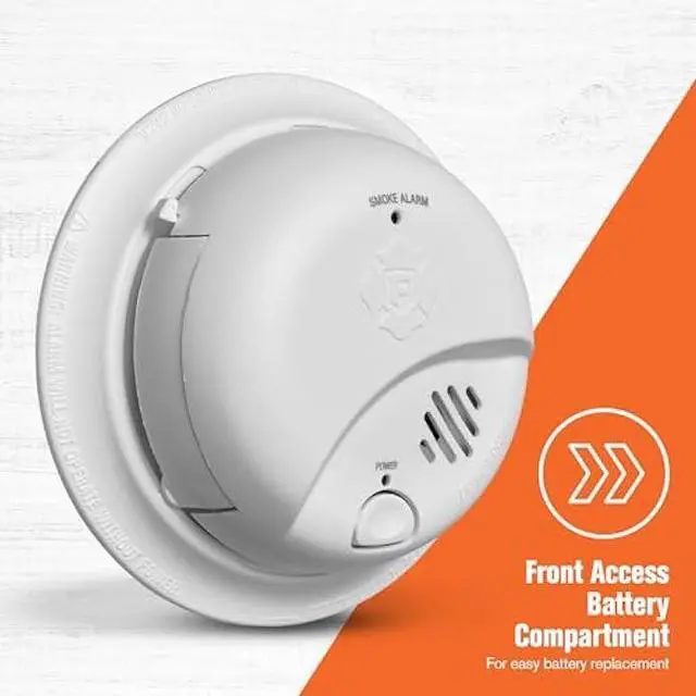 Alt view image 2 of 6 - First Alert Smoke Alarm, Battery-Operated Detector with Test & Silence Button, SMI100, 1-Pack