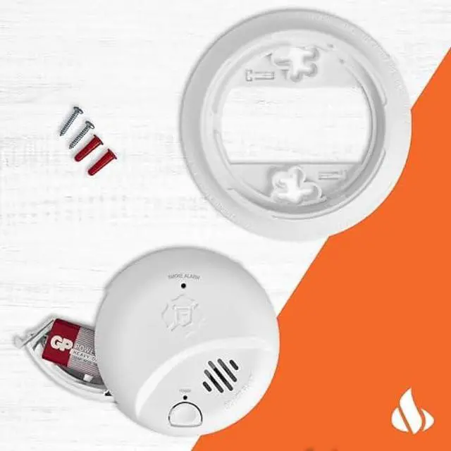 Alt view image 3 of 6 - First Alert Smoke Alarm, Battery-Operated Detector with Test & Silence Button, SMI100, 1-Pack