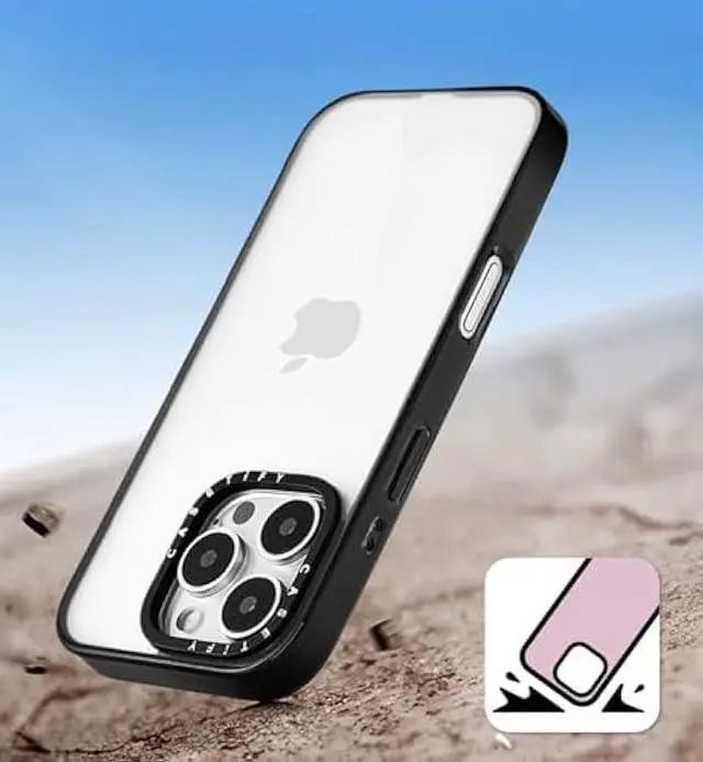 Alt view image 5 of 5 - CASETIFY Compact Case for iPhone 14 Plus [Lightweight / 4 ft. 2X Military Grade Drop Protection/Slim] - Pine Forest - Clear Black