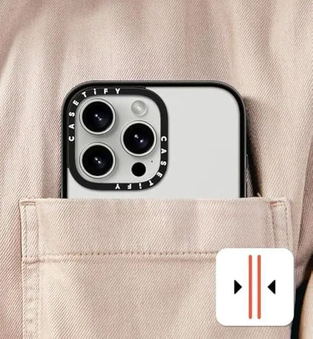 Alt view image 4 of 5 - CASETIFY Compact Case for iPhone 14 Plus [Lightweight / 4 ft. 2X Military Grade Drop Protection/Slim] - Pine Forest - Clear Black