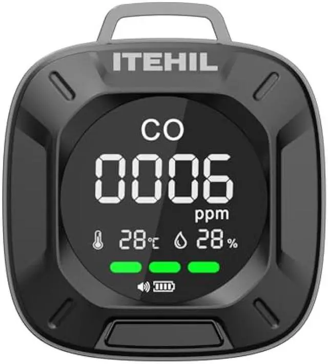 Main image of Portable Carbon Monoxide Detector, Mini 3-in-1 CO Detector for Travel & Camping, Camping Carbon Monoxide Detector for RV Car