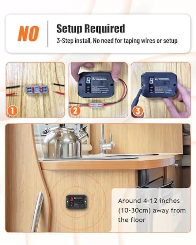 Alt view image 5 of 5 - RV Carbon Monoxide and Propane Detectors, VITITE RV Carbon Monoxide Detector, Hardwired - VDC 12V RV Propane Gas Detector, Flush & Surface Mount, with 3 Brackets