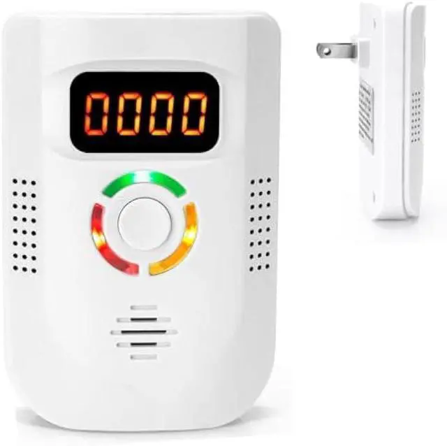 Main image of Carbon Monoxide Detectors Plug in Wall CO Detector 100-250V AC Power OperatedPortable Travel Carbon Monoxide Alarm with LCD Display Sound Light Warning for Home/Hotel/RV