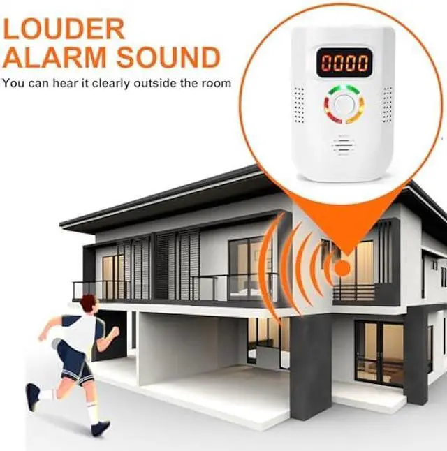 Alt view image 5 of 7 - Carbon Monoxide Detectors Plug in Wall CO Detector 100-250V AC Power OperatedPortable Travel Carbon Monoxide Alarm with LCD Display Sound Light Warning for Home/Hotel/RV