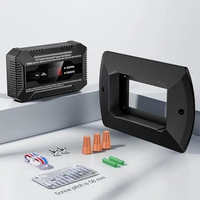 Alt view image 2 of 5 - Dual CO/LP Alarm with Bracket - RV Carbon Monoxide and Propane Detector for Travel Trailer and Camper, Separated LED Indicator for Propane and CO, 85dB Loud Alarm - 12V DC RV Propane Gas Detector