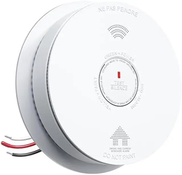 Main image of SITERWELL Hardwired Smoke Detector Carbon Monoxide Detector 10 Year Battery, Meets UL217-9th Standards, Interconnected Smoke and Carbon Monoxide Detector Combo with Bilingual Voice Alerts, 1 Pack