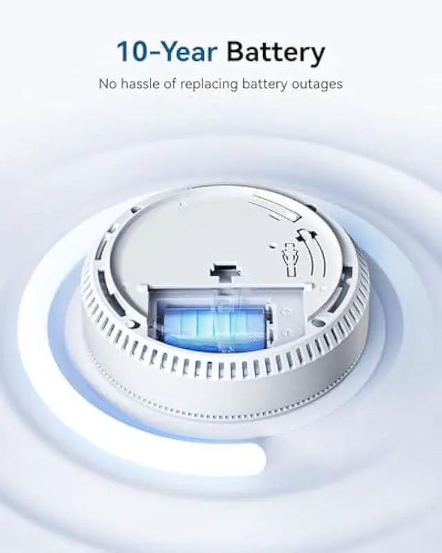 Alt view image 4 of 6 - SITERWELL Hardwired Smoke Detector Carbon Monoxide Detector 10 Year Battery, Meets UL217-9th Standards, Interconnected Smoke and Carbon Monoxide Detector Combo with Bilingual Voice Alerts, 1 Pack