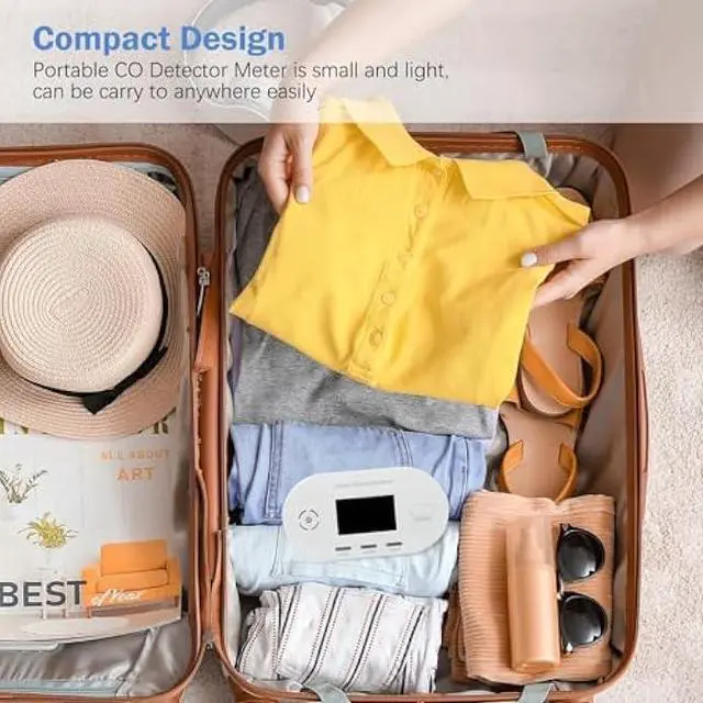 Alt view image 4 of 5 - Carbon Monoxide Detectors,Plug in Carbon Monoxide Detector with CO Alarm Monitor Temperature Humidity Sensor,3-in-1 CO Detector with LCD Display for Home/Kitchen/Hotel/Bedroom (White)