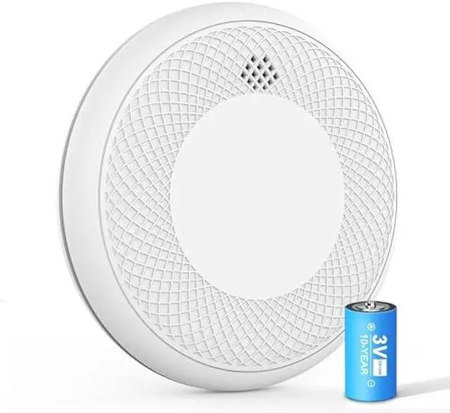 Main image of 2-in-1 Smoke and CO Detector,Accurate Sensor with 10 Year Battery,Test Button and Loud 85 dB Alarm, Easy Installation,White (1 Piece)