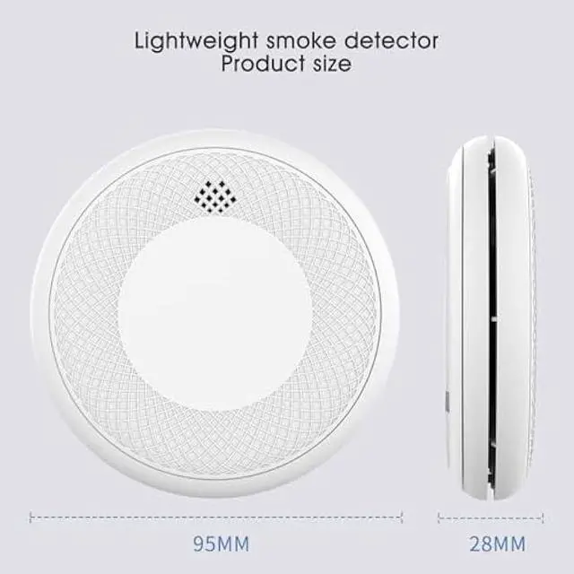 Alt view image 4 of 6 - 2-in-1 Smoke and CO Detector,Accurate Sensor with 10 Year Battery,Test Button and Loud 85 dB Alarm, Easy Installation,White (1 Piece)