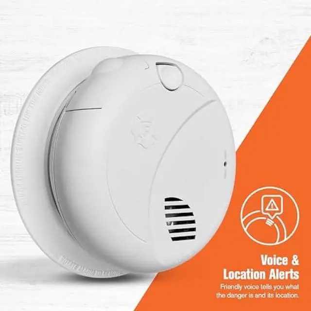 Alt view image 2 of 6 - First Alert Interconnect Hardwire Smoke Alarm with Battery Backup & Voice Alerts, 3-Pack