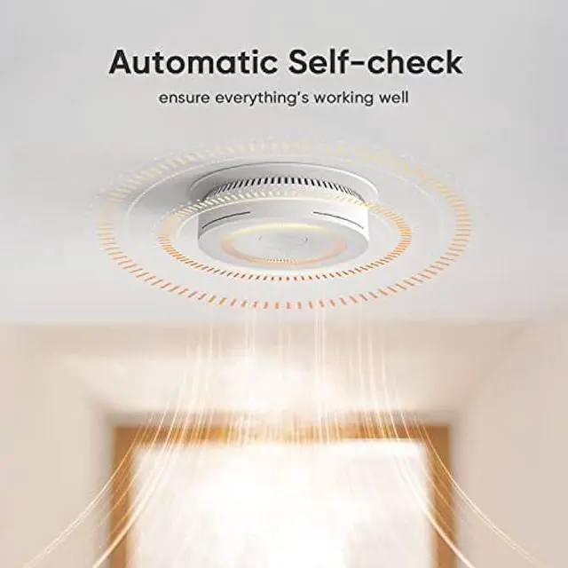 Alt view image 3 of 5 - TREATLIFE Smart WiFi Smoke & Carbon Monoxide Detector, Battery Backup, Smoke & CO Alarm Combo, App Notification, Wireless Interconnect, Voice & Replacement Alert, Photoelectric Sensor