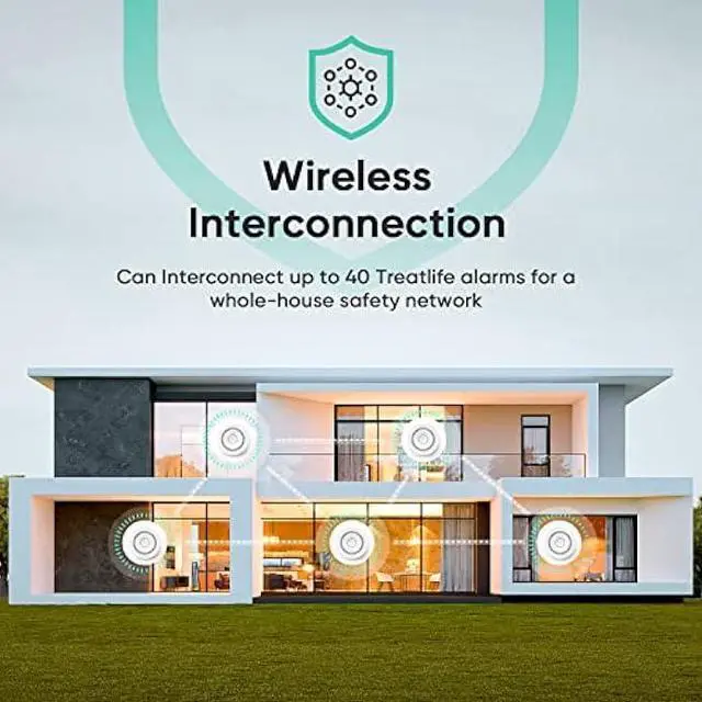 Alt view image 2 of 5 - TREATLIFE Smart WiFi Smoke & Carbon Monoxide Detector, Battery Backup, Smoke & CO Alarm Combo, App Notification, Wireless Interconnect, Voice & Replacement Alert, Photoelectric Sensor