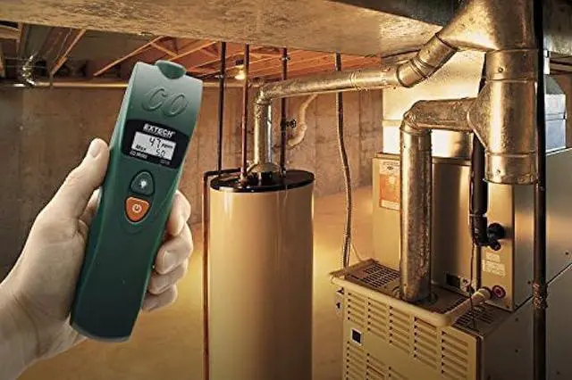 Alt view image 2 of 5 - Extech CO15 Carbon Monoxide Meter  Portable CO Detector with Peak Hold, Adjustable Alarm, Backlit Display, 01,000 ppm Measurement, Battery Powered, Indoor Safety Monitor