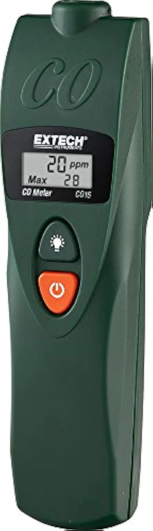 Alt view image 3 of 5 - Extech CO15 Carbon Monoxide Meter  Portable CO Detector with Peak Hold, Adjustable Alarm, Backlit Display, 01,000 ppm Measurement, Battery Powered, Indoor Safety Monitor