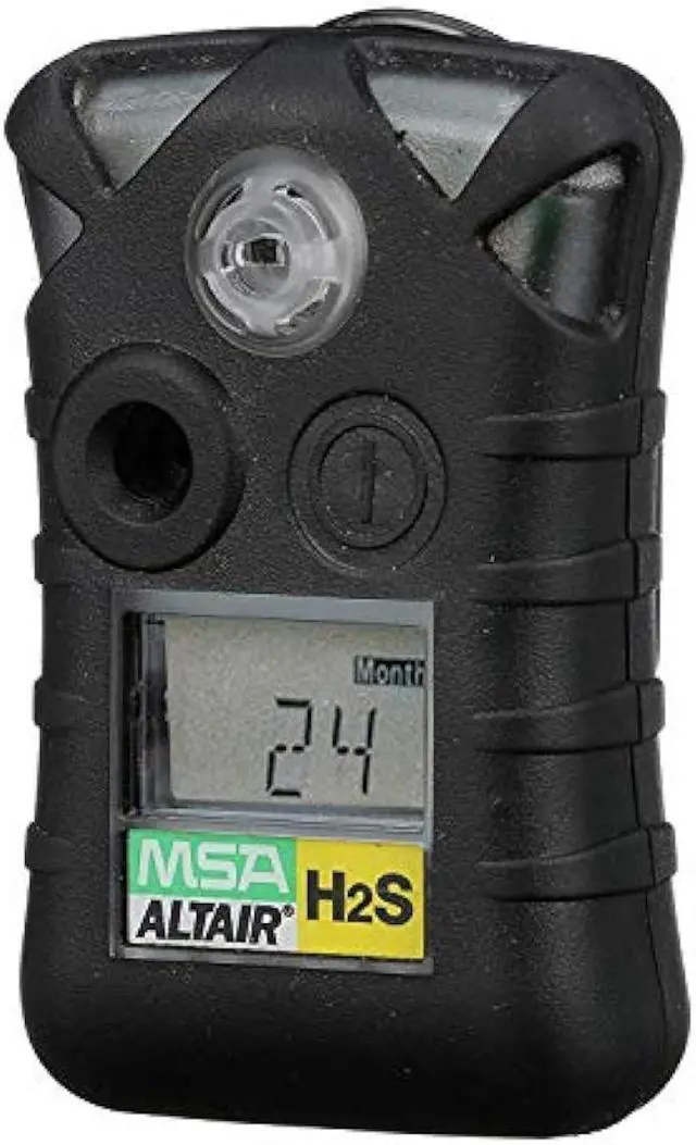 Main image of MSA 10092521 ALTAIR Single-Gas Detector - (H2S) Hydrogen Sulfide (Low: 10ppm, High: 15ppm), Color: Black, Portable Gas Monitor, Durable, UL Standard-Approved
