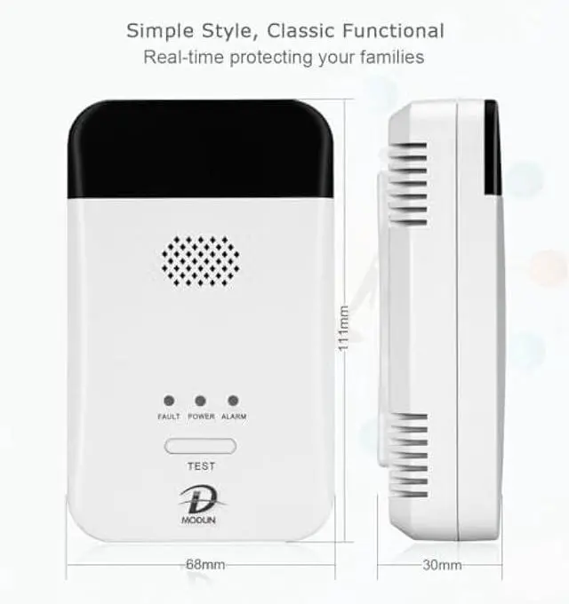 Alt view image 2 of 6 - Gas Detector Alarms for Home, LPG | Natural Gas | Coal Gas Leak Detector Alarm, Methane Propane Detector Butane Combustible Gas Alarm for Kitchen Garage, Plug-in Sensor Gas Monitor with LED Display