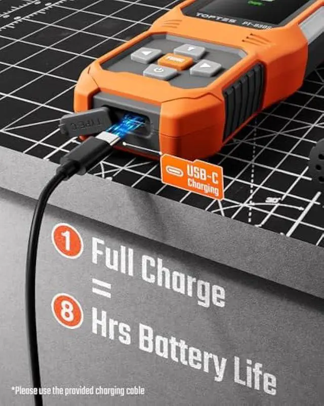 Alt view image 4 of 6 - TopTes PT-830S Rechargeable Gas Leak Detector with 14.5 Inch Flexible Probe, Range 0-10000 ppm, TFT Color Display & 3 Types Alarm, Natural Gas Leak Detector for Propane, Methane for Home or Industrial