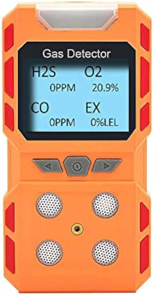 Main image of Portable 4 Gas Detector, Sound Light Vibration Multi-Gas Monitor Meter, Rechargeable LCD Screen Backlight -Ready to Use