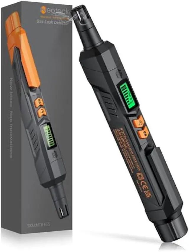 Main image of Neoteck Gas Leak Detector Natural Gas Detector with Audible & Visual Alarm, Portable Gas Sniffer to Locate Combustible Gas Leak Sources Like Methane, Propane for Home-Black