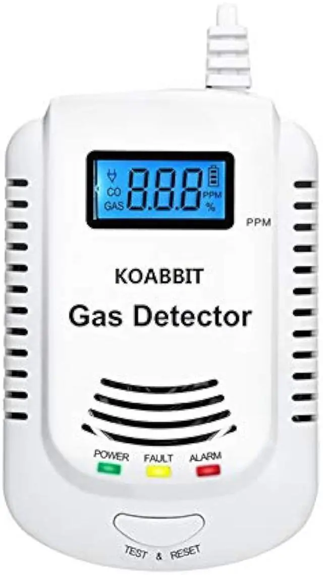 Main image of Combination Natural Gas and Carbon Monoxide Detector Plug in 2-in-1 Co Detector and Combustible Gas Detector,Propane,LPG,Gas Leak Detector for Kitchen/Home.