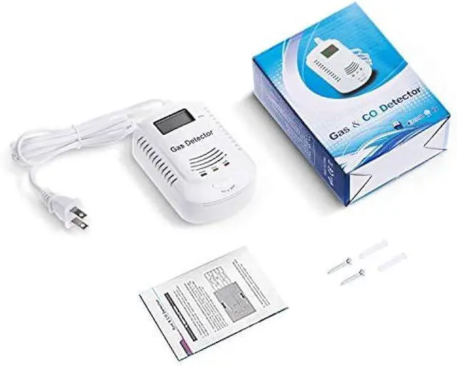 Alt view image 7 of 7 - Combination Natural Gas and Carbon Monoxide Detector Plug in 2-in-1 Co Detector and Combustible Gas Detector,Propane,LPG,Gas Leak Detector for Kitchen/Home.