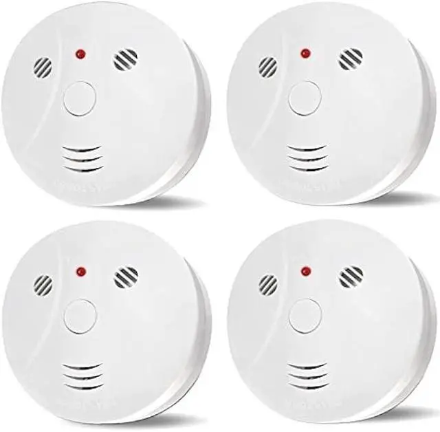 Main image of 4 Pack Combination Smoke and Carbon Monoxide Detector Battery Operated, Travel Portable Photoelectric Fire&Co Alarm for Home, Kitchen