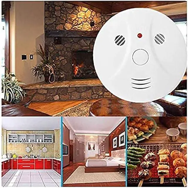 Alt view image 6 of 7 - 4 Pack Combination Smoke and Carbon Monoxide Detector Battery Operated, Travel Portable Photoelectric Fire&Co Alarm for Home, Kitchen