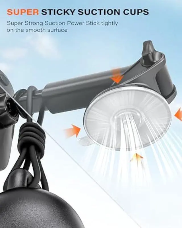 Alt view image 6 of 6 - APPS2Car Car Phone Holder Mount, Dashboard/Windshield/Cell Phone Holder for Car, Compatible with iPhone, Samsung, All Phones,Black