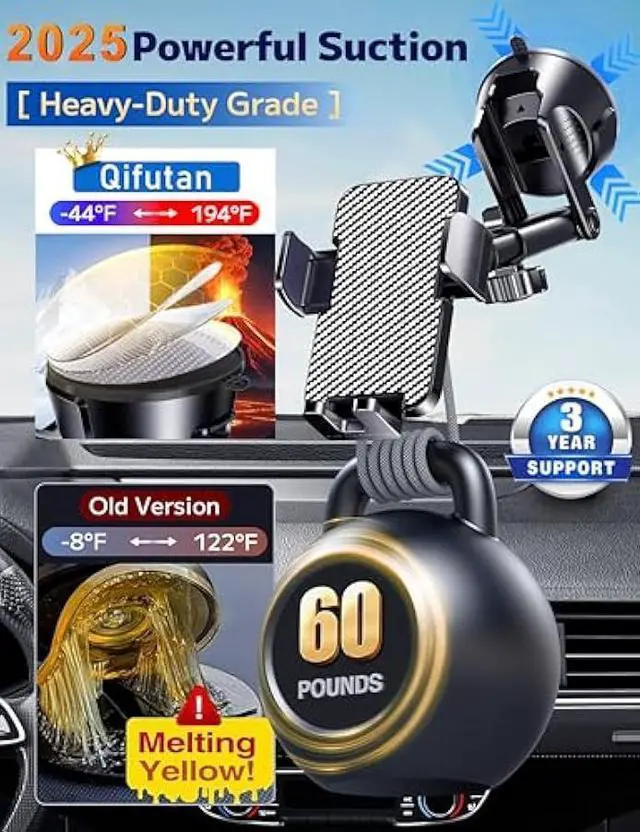 Alt view image 3 of 6 - Qifutan Dash Mounted Holders Phone Holders for Your Car Phone Mount for Car Windshield Dashboard Air Vent Universal Desk Mounts Hands Free Automobile Cell Phone Holder Fit for iPhone Smartphone